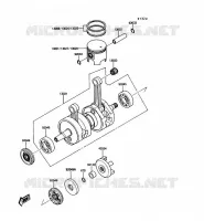 VILEBREQUIN/PISTON pour Kawasaki JET SKI X-2