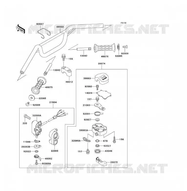 GUIDON Kawasaki JET SKI 650 1994 JET SKI X-2  JF650-A9