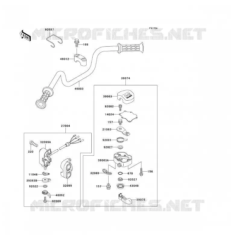 GUIDON Kawasaki JET SKI 650 1994 JET SKI X-2  JF650-A9