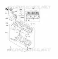 CARTER MOTEUR(S) pour Kawasaki JET SKI 1100 ZXI