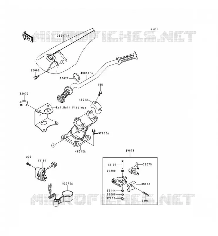 GUIDON Kawasaki JET SKI 750 1998 JET SKI XI SPORT  JH750-G1