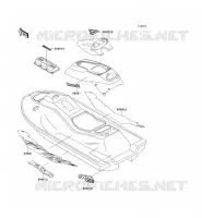 STICKER(BLANC/VIOLET) pour Kawasaki JET SKI 900 ZXI