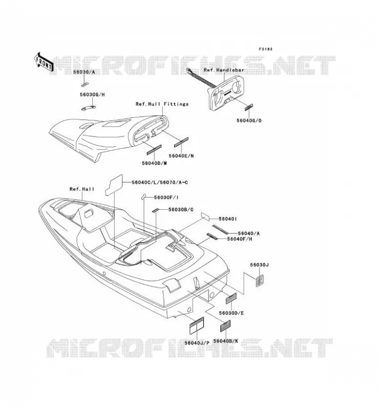 LABEL Kawasaki JET SKI 650 1992 JET SKI SC  JL650-A2
