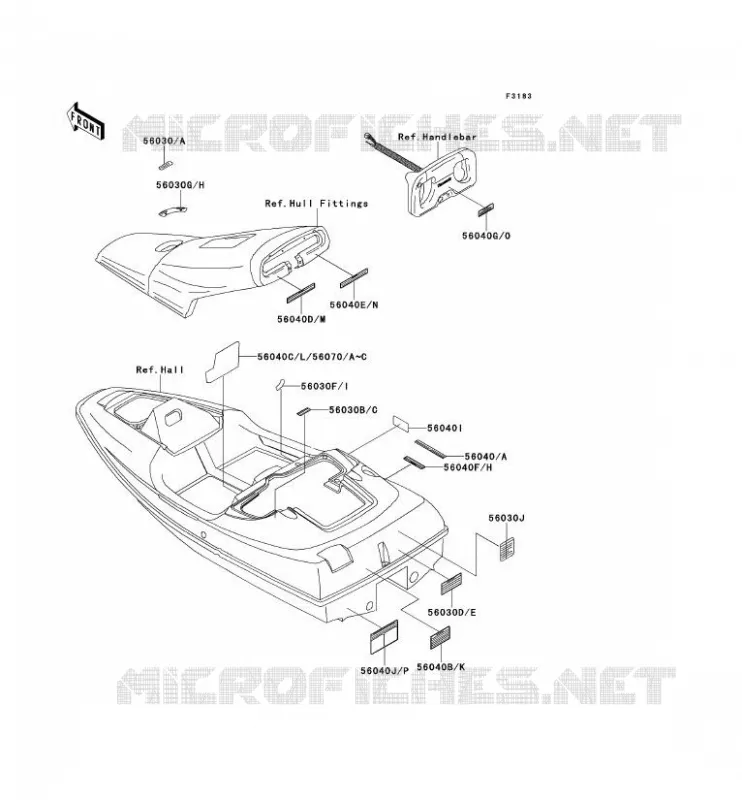 LABEL Kawasaki JET SKI 650 1995 JET SKI SC  JL650-A5
