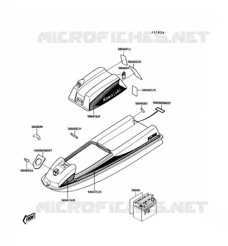 LABEL Kawasaki JET SKI 300 1990 JET SKI 300  JS300-B5