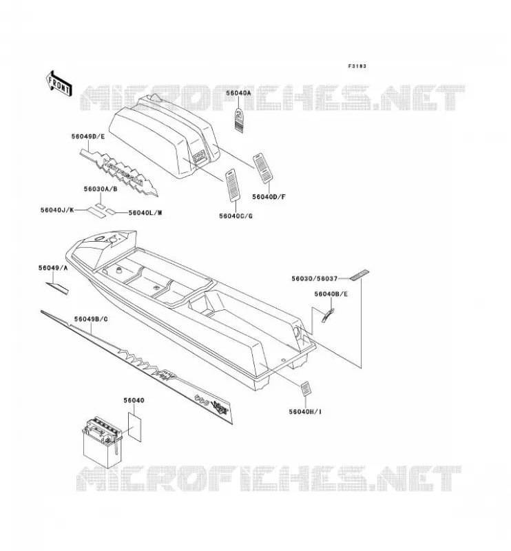LABEL Kawasaki JET SKI 440 1992 JET SKI 440  JS440-A16
