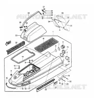 COQUE /CAPOT MOTEUR pour Kawasaki JET SKI 550