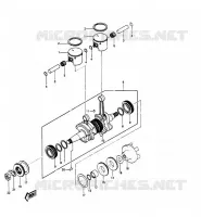 VILEBREQUIN/PISTON pour Kawasaki JET SKI 550