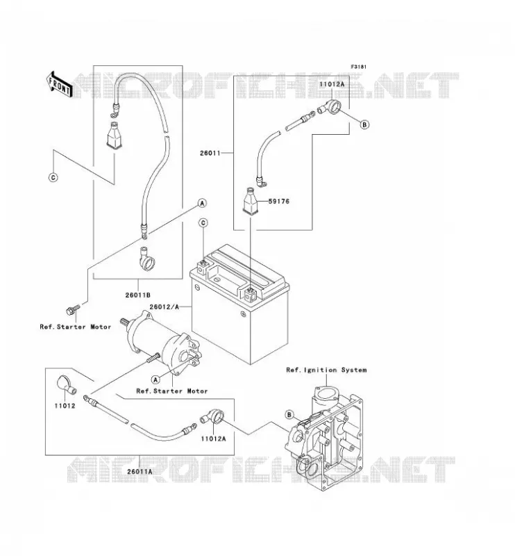 &Eacute;QUIPEMENT ELECTRIQUE Kawasaki JET SKI 800 2005 JET SKI 800 SX-R  JS800-A3