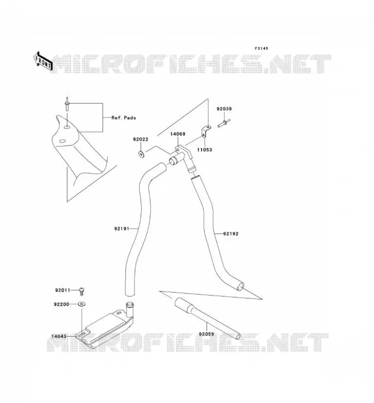 SYSTEME DE CALE Kawasaki JET SKI 800 2008 JET SKI 800 SX-R  JS800A8F