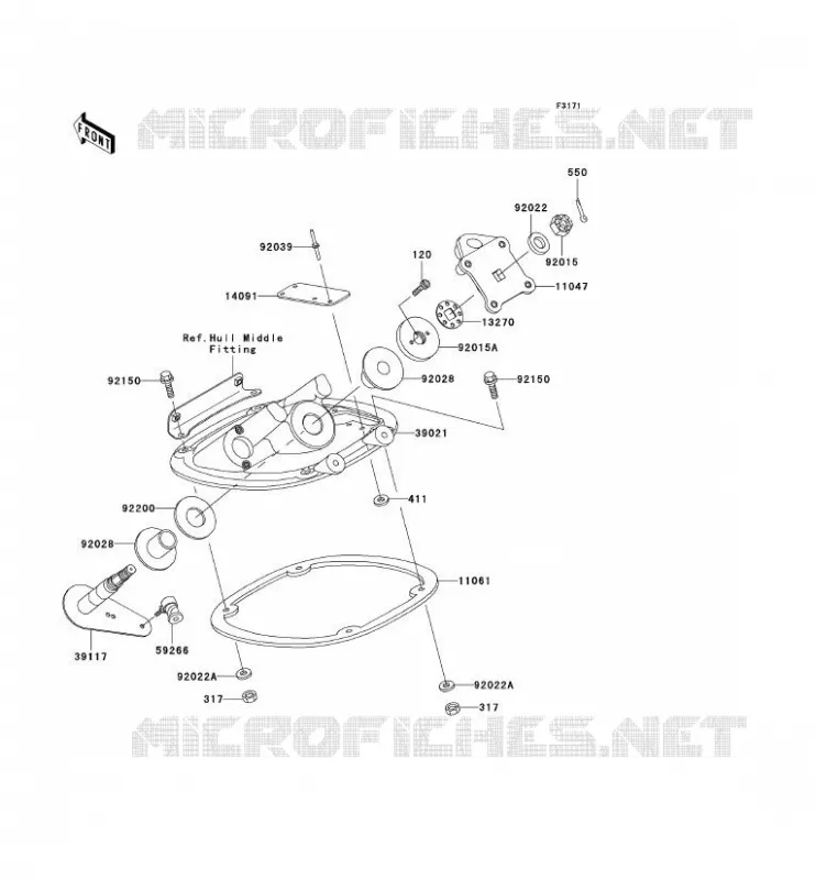 POIGNEE POLE Kawasaki JET SKI 1200 2002 JET SKI 1200 STX-R  JT1200-A1