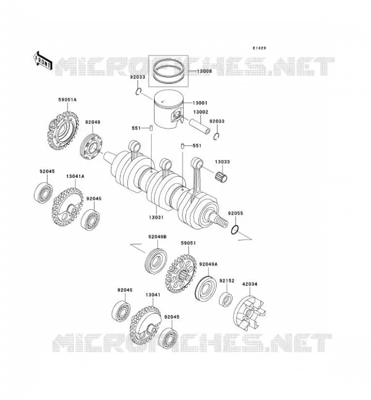 VILEBREQUIN/PISTON Kawasaki JET SKI 1200 2002 JET SKI 1200 STX-R  JT1200-A1