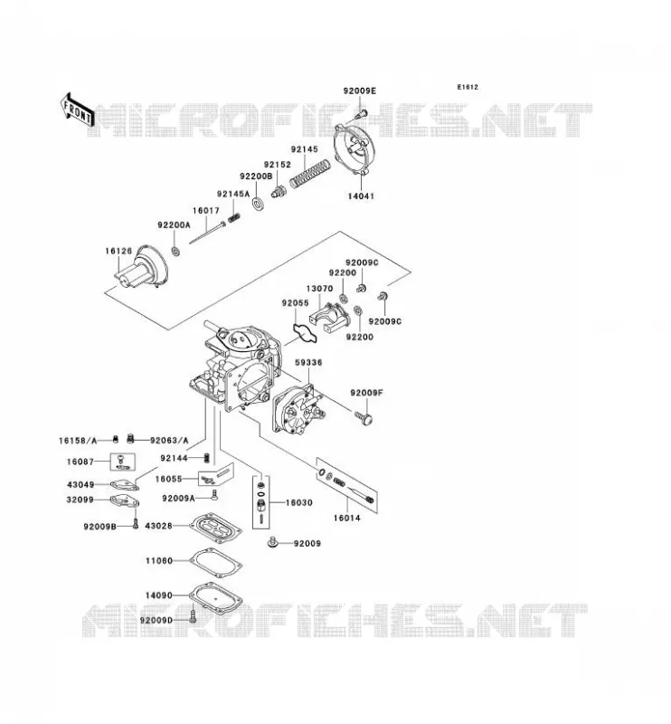 PI&Egrave;CES DE CARBURATEUR Kawasaki JET SKI 1200 2002 JET SKI 1200 STX-R  JT1200-A1