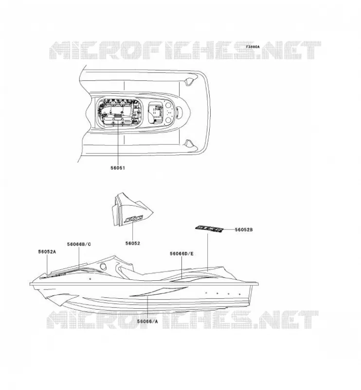 STICKER Kawasaki JET SKI 1200 2002 JET SKI 1200 STX-R  JT1200-A1