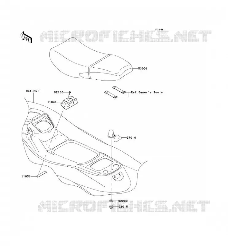 SELLE Kawasaki JET SKI 1200 2003 JET SKI 1200 STX-R  JT1200-A2