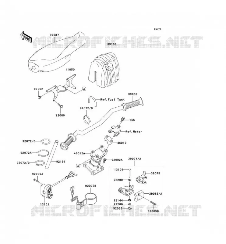 GUIDON Kawasaki JET SKI 1200 2003 JET SKI STX-12F  JT1200-B1