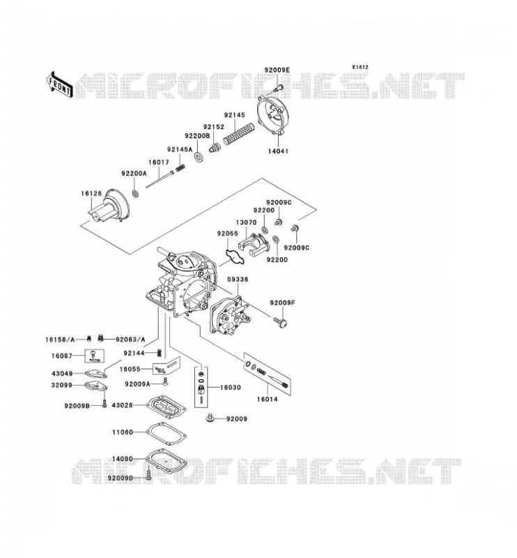 PI&Egrave;CES DE CARBURATEUR Kawasaki JET SKI 1200 2004 JET SKI 1200 STX-R  JT1200-C1