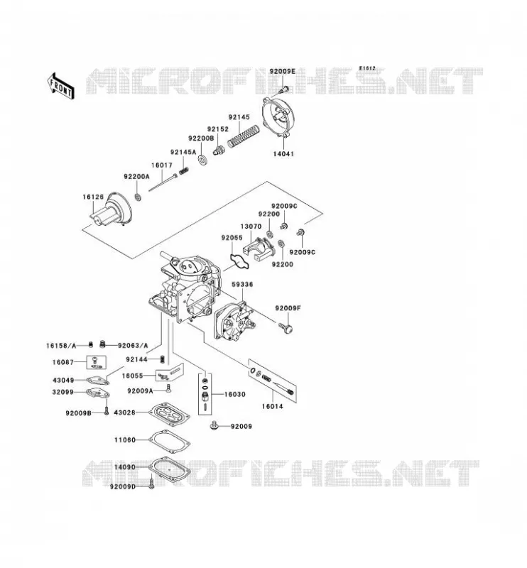 PI&Egrave;CES DE CARBURATEUR Kawasaki JET SKI 1200 2005 JET SKI 1200 STX-R  JT1200-C2