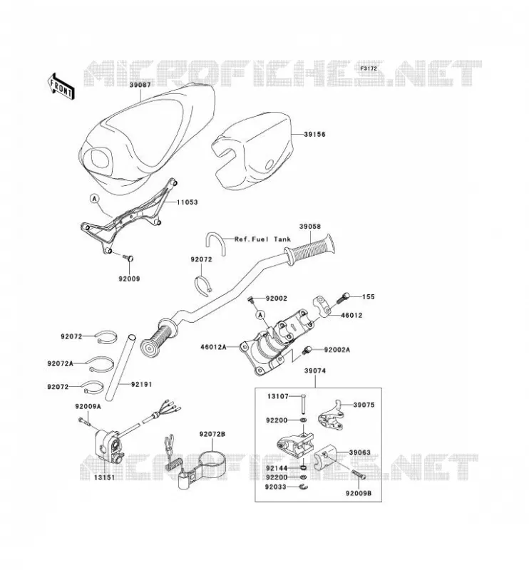 GUIDON Kawasaki JET SKI 1200 2005 JET SKI STX-12F  JT1200-D1