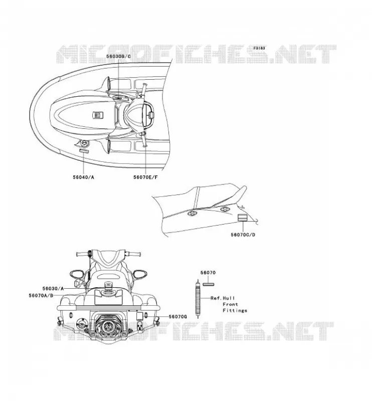LABEL Kawasaki JET SKI 1200 2006 JET SKI STX-12F  JT1200D6F