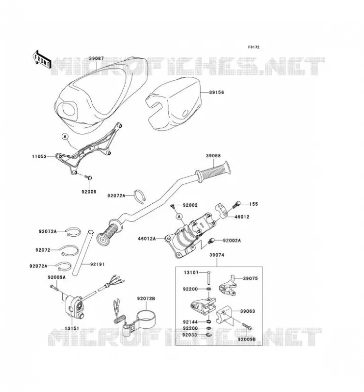 GUIDON Kawasaki JET SKI 1500 2007 JET SKI STX-15F  JT1500A7F