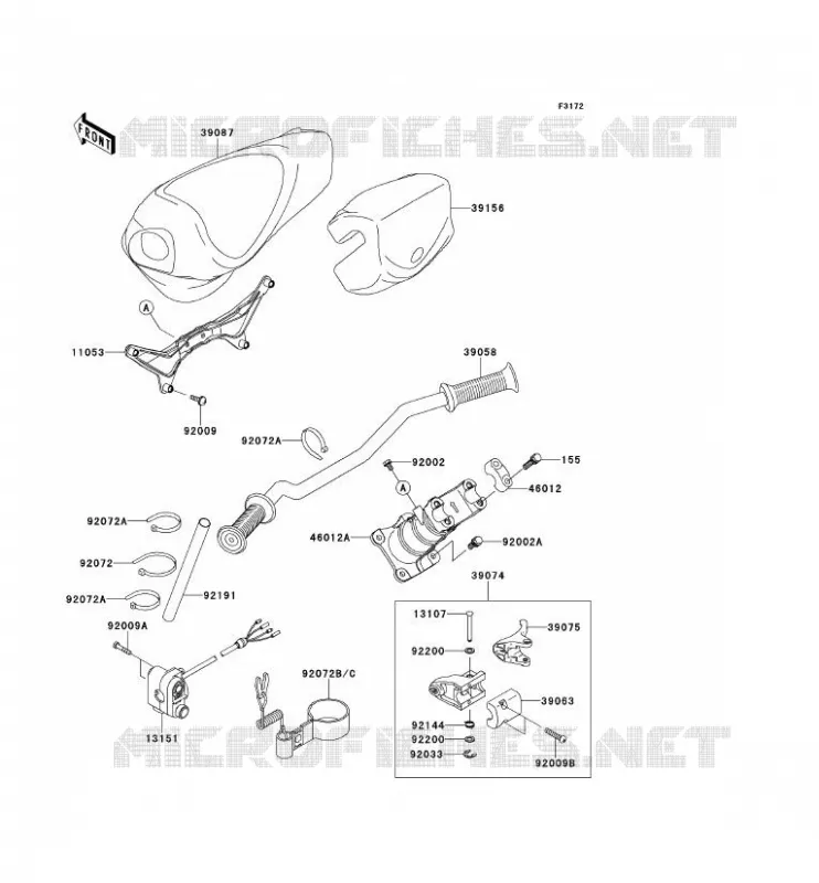 GUIDON Kawasaki JET SKI 1500 2011 JET SKI STX-15F  JT1500ABF