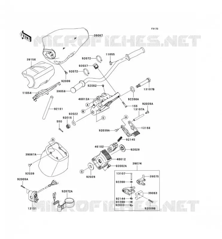 GUIDON Kawasaki JET SKI 1500 2010 JET SKI ULTRA 260X  JT1500EAF