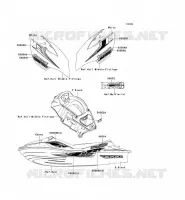 STICKER(WHITE) pour Kawasaki JET SKI ULTRA 300X