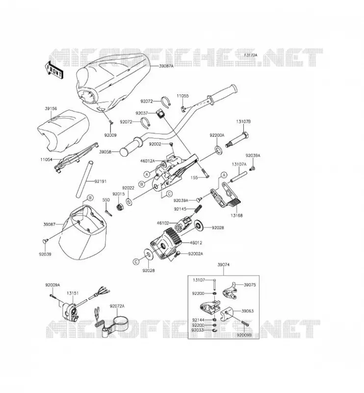 GUIDON Kawasaki JET SKI 1500 2013 JET SKI ULTRA LX  JT1500KDF