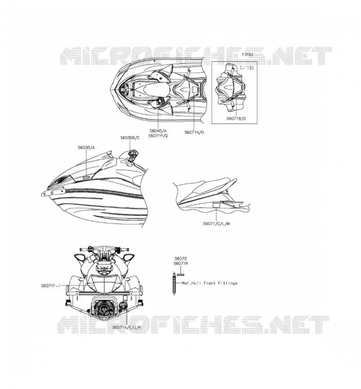LABEL Kawasaki JET SKI 1500 2013 JET SKI ULTRA LX  JT1500KDF