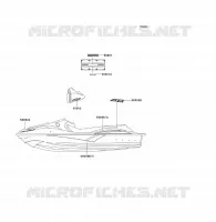 STICKER(WHITE) pour Kawasaki JET SKI 900 STX