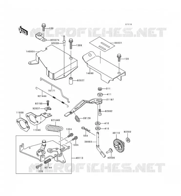 CONTROLE Kawasaki SSV 300 1995 MULE 500  KAF300-B1