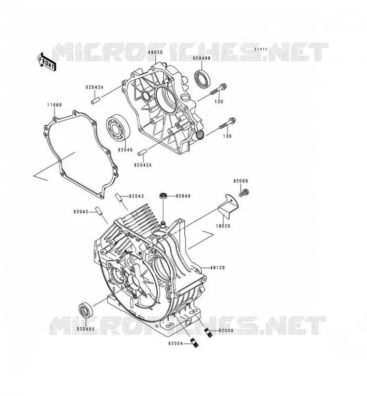 CARTER MOTEUR(S) Kawasaki SSV 300 1996 MULE 500  KAF300-B2