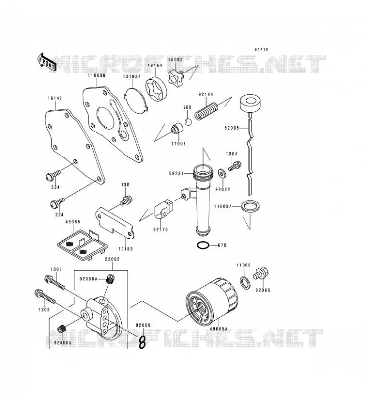 POMPE A HUILE Kawasaki SSV 300 1996 MULE 500  KAF300-B2