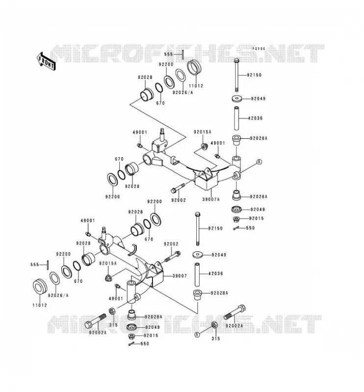 SUSPENSION Kawasaki SSV 300 1996 MULE 500  KAF300-B2
