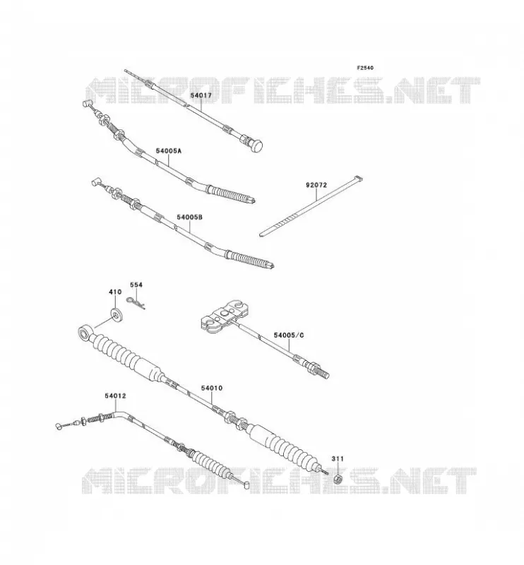 CABLES Kawasaki SSV 300 1997 MULE 550  KAF300-C1