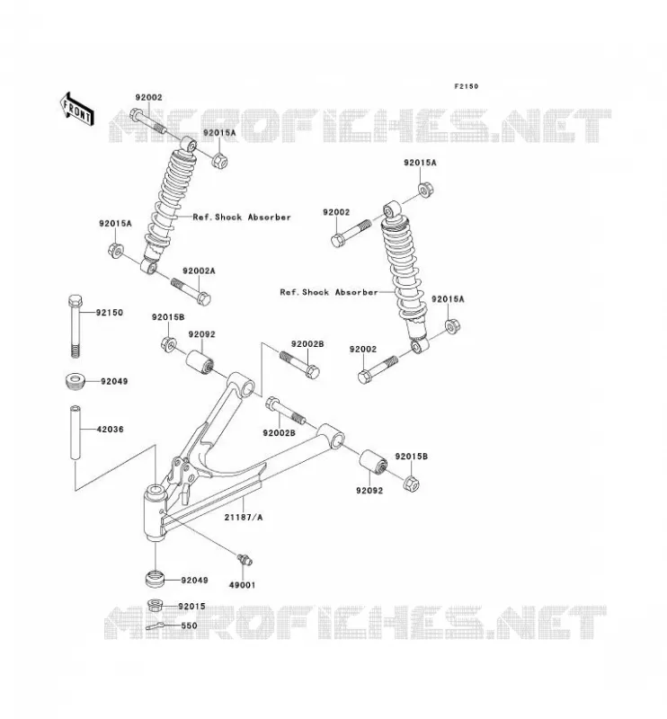 SUSPENSION Kawasaki SSV 300 1998 MULE 550  KAF300-C2