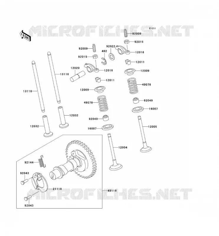 SOUPAPE/ARBRE A CAME Kawasaki SSV 300 no_year MULE 550  KAF300-C2