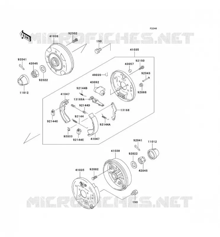 MOYEU ARRIERE/FREIN Kawasaki SSV 300 no_year MULE 550  KAF300-C2