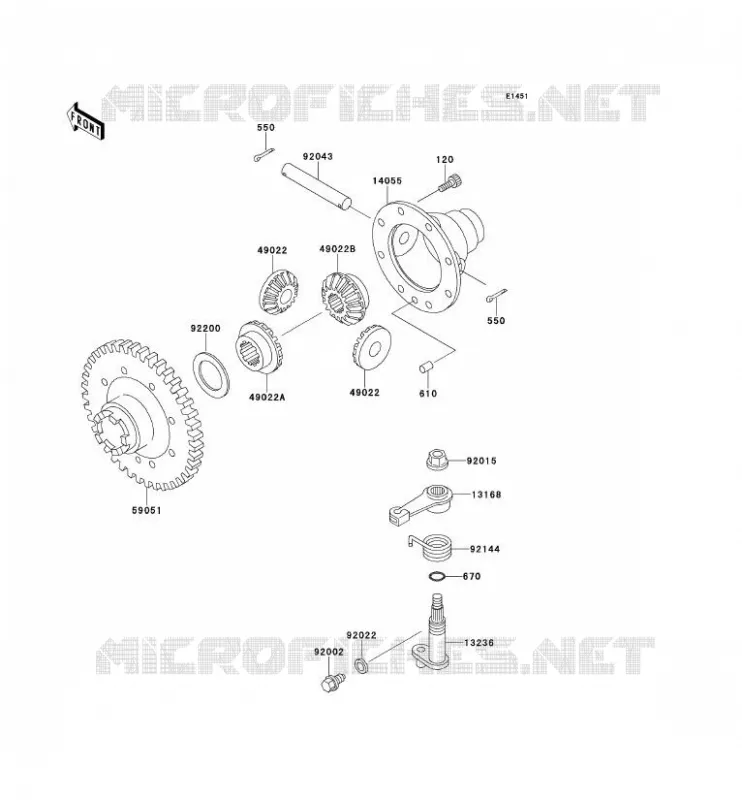 DIFFERENTIEL Kawasaki SSV 300 1999 MULE 550  KAF300-C3