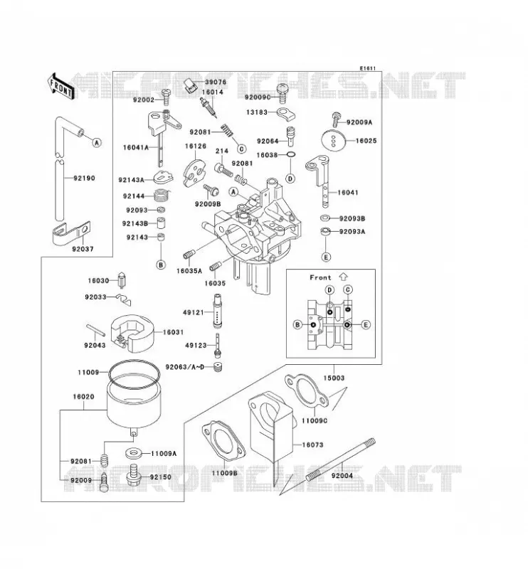 CARBURATEUR Kawasaki SSV 300 no_year MULE 550  KAF300-C3