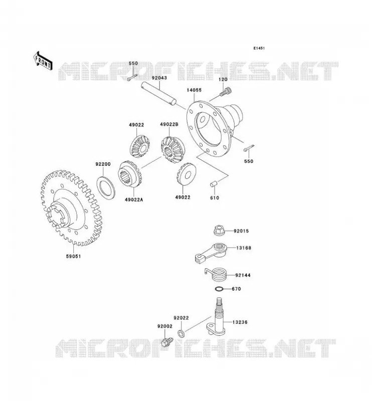 DIFFERENTIEL Kawasaki SSV 300 no_year MULE 550  KAF300-C5