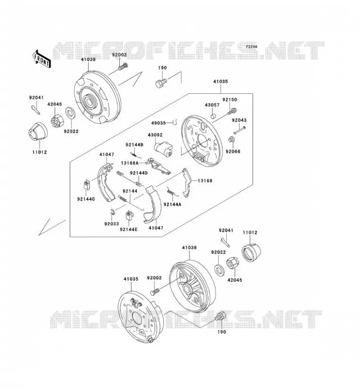 MOYEU ARRIERE/FREIN Kawasaki SSV 300 no_year MULE 550  KAF300-C5