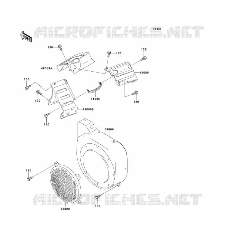 CAPOT MOTEUR Kawasaki SSV 300 2003 MULE 550  KAF300-C6