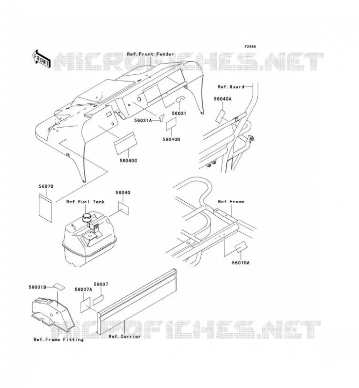 LABEL Kawasaki SSV 300 2003 MULE 550  KAF300-C6