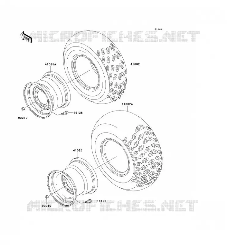 PNEUS Kawasaki SSV 300 2004 MULE 550  KAF300-C7