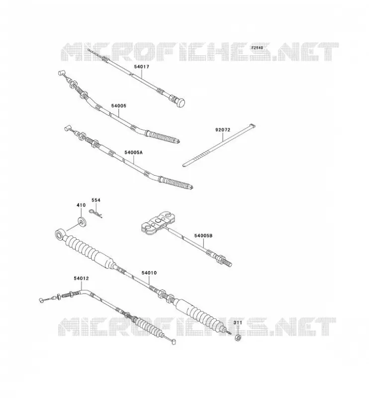 CABLES Kawasaki SSV 300 no_year MULE 520  KAF300-D1