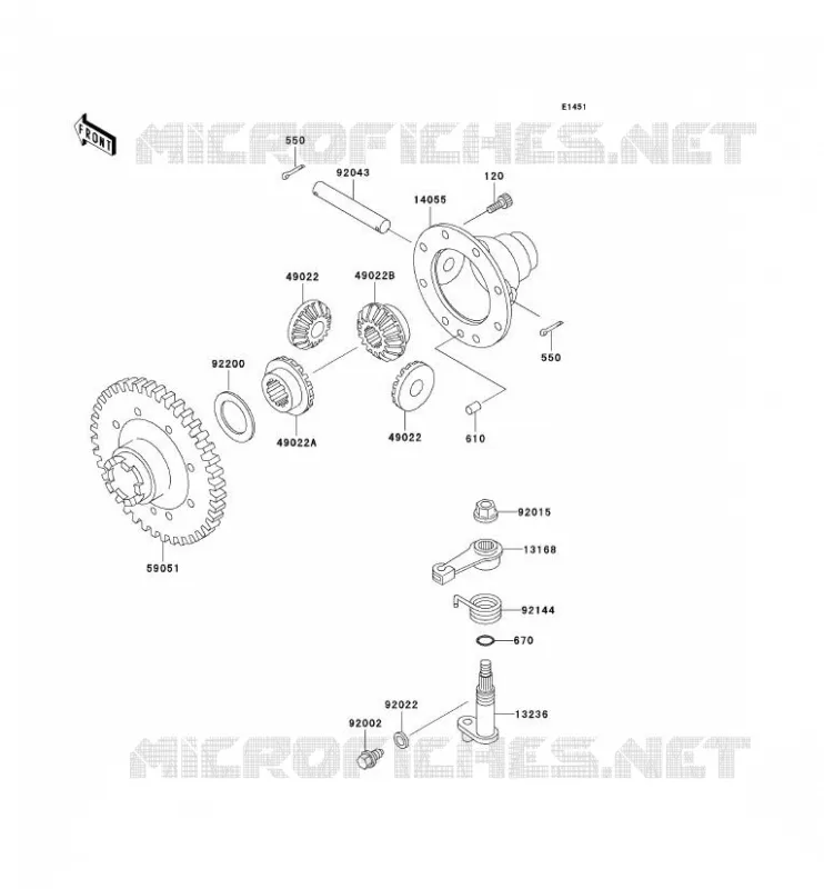 DIFFERENTIEL Kawasaki SSV 300 no_year MULE 520  KAF300-D2