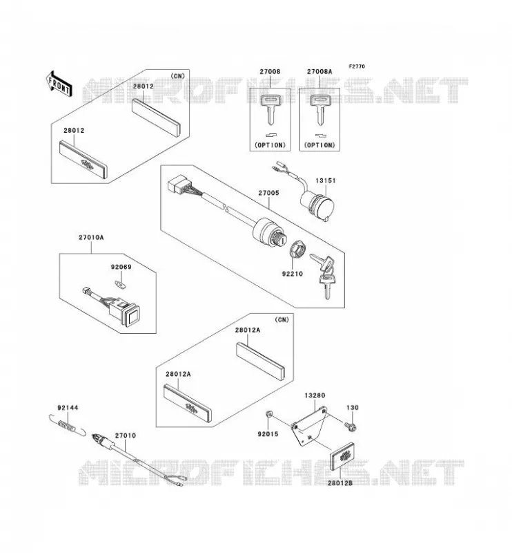 CONTACTEUR Kawasaki SSV 400 2005 MULE 610 4X4  KAF400-A1
