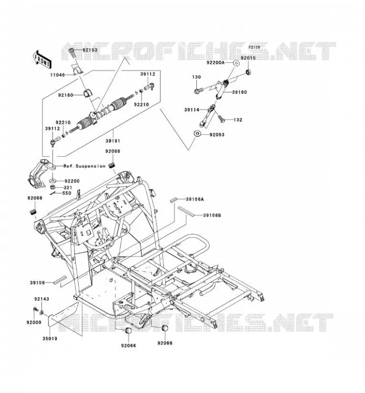 CH&Acirc;SSIS Kawasaki SSV 400 2005 MULE 610 4X4  KAF400-A1